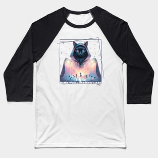 Mistic Cat: Obey me - The Cute Kitty - A Funny Mistic Retro Vintage Style Baseball T-Shirt